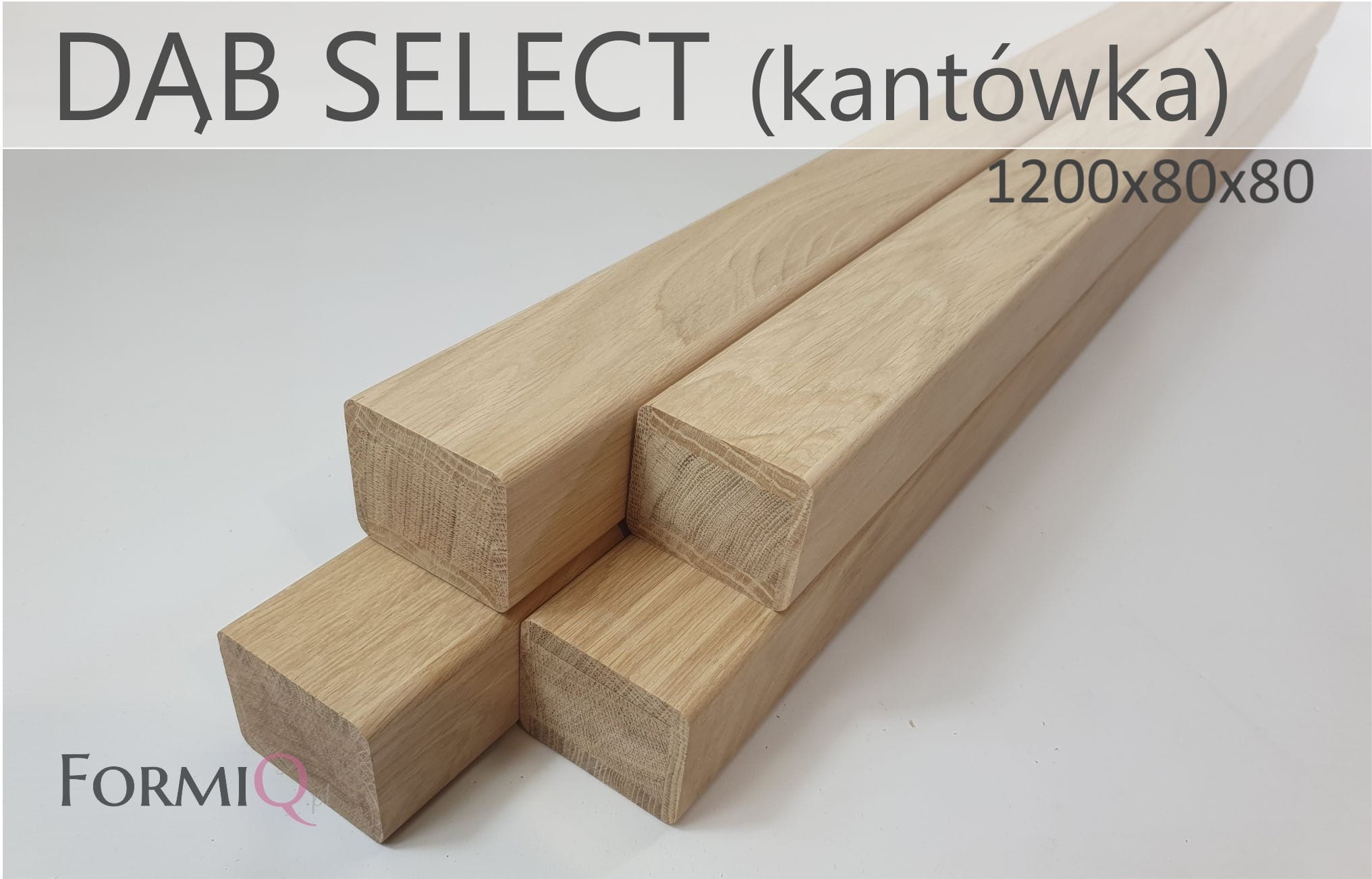 Słup dąb europejski select 1200x80x80